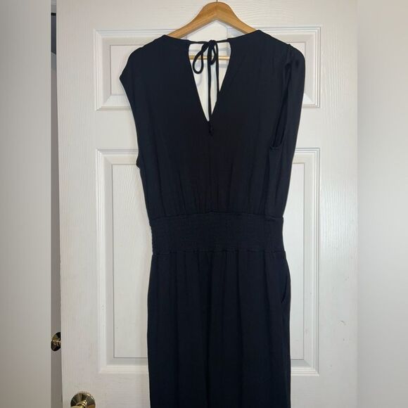 CAbi Downtown Sleeveless Wide Leg Jersey Jumpsuit in Black Size Medium EUC - Picture 8 of 8